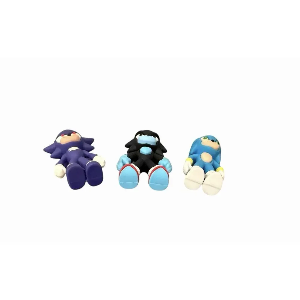 Sonic The Hedgehog 3 Silicone Sonic Keychains: No Key Rings 2.5”